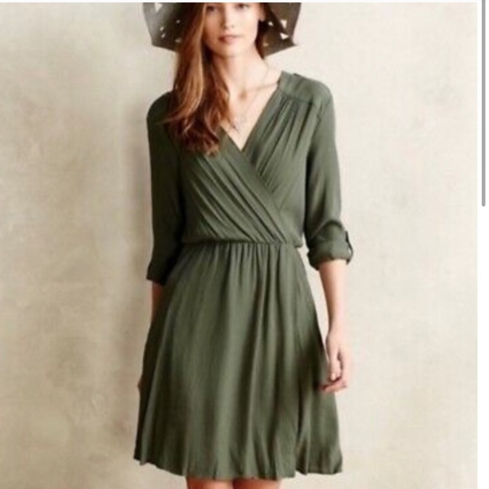 Maeve Anthropologie green dress